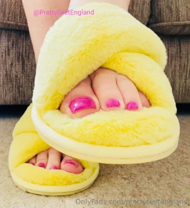 Showing off the new spring slippers that i bought yesterday these are