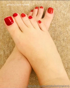 Red toe nails and in the bath re-edited photos