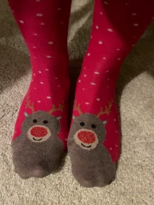 Also i m feeling festive today apparently wiggly rudolph toes