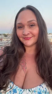 Rooftop deck sunset and maybe a lil nip slip in there so friggin