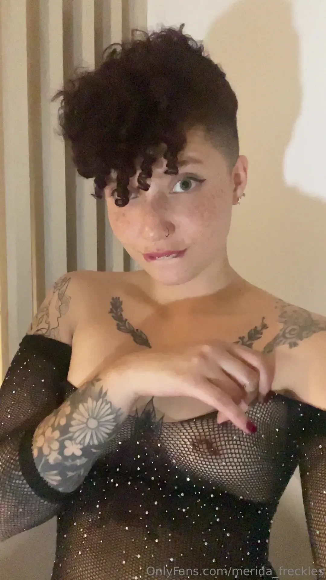 I m sparkling and hot as fuck babe i love how this shining body suit 
