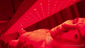 I couldn t help myself i was having my red light therapy and was so