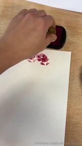 Trying out my lettuce stem stamp from yesterday s post i think it s