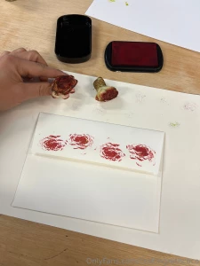 Trying out my lettuce stem stamp from yesterday s post i think it s part 6
