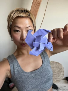 Pinwheel flower ok this origami pinwheel flower drove me a little part 4