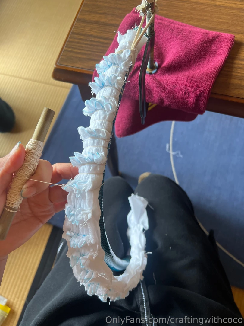 Now that i finished sewing all of the circles i am doing this new 