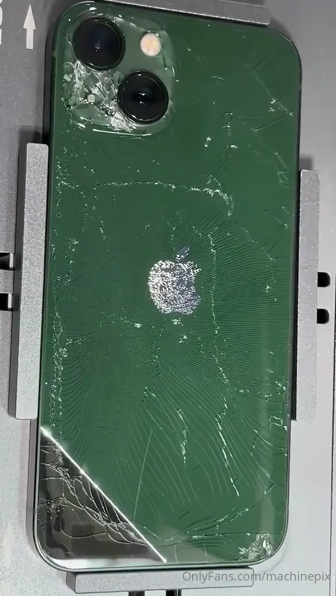 Laser ablating adhesives to remove and repair a cracked iphone back 