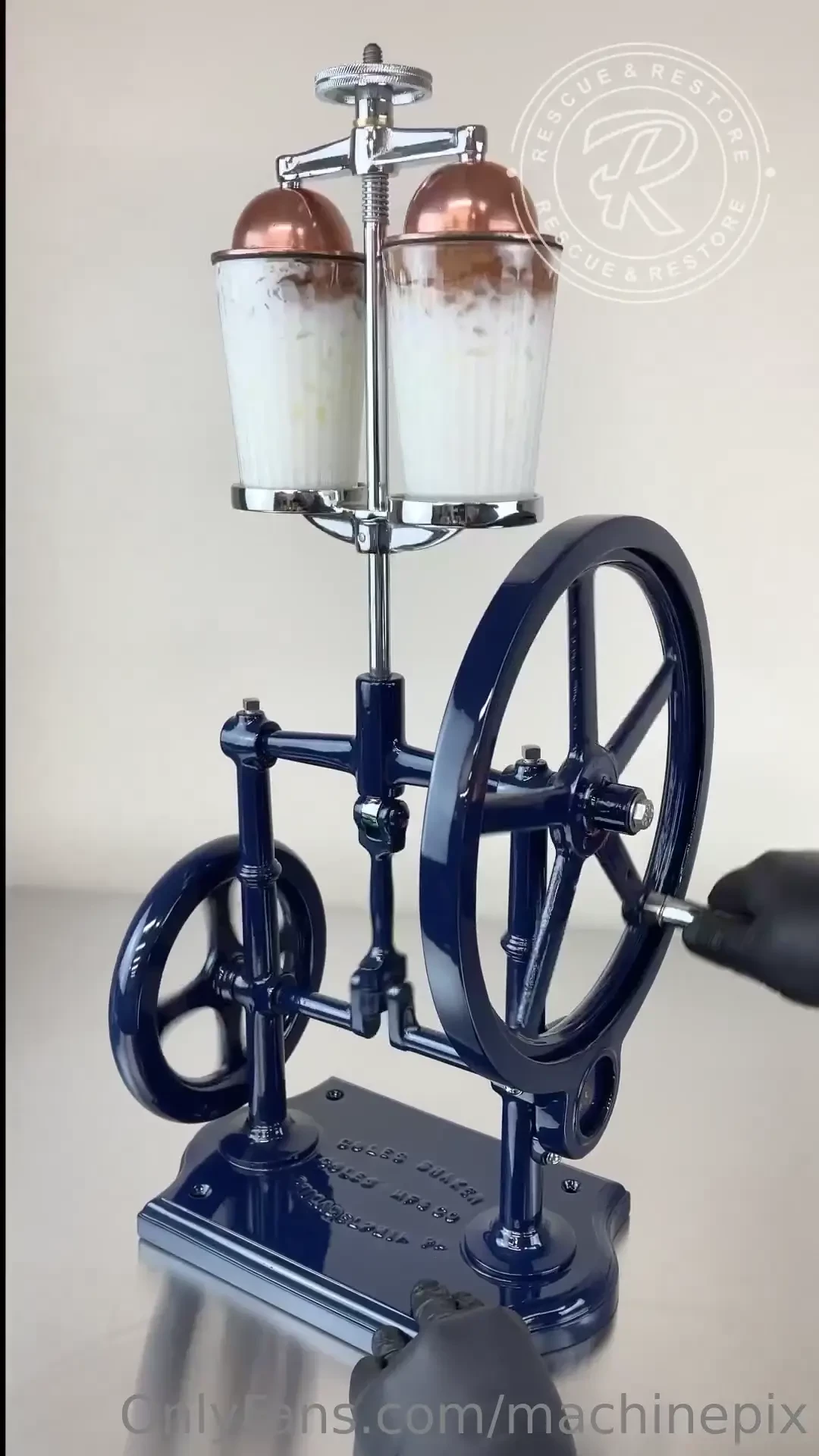 Cole s shaker hand-crank-operated milkshake maker by rescue amp 