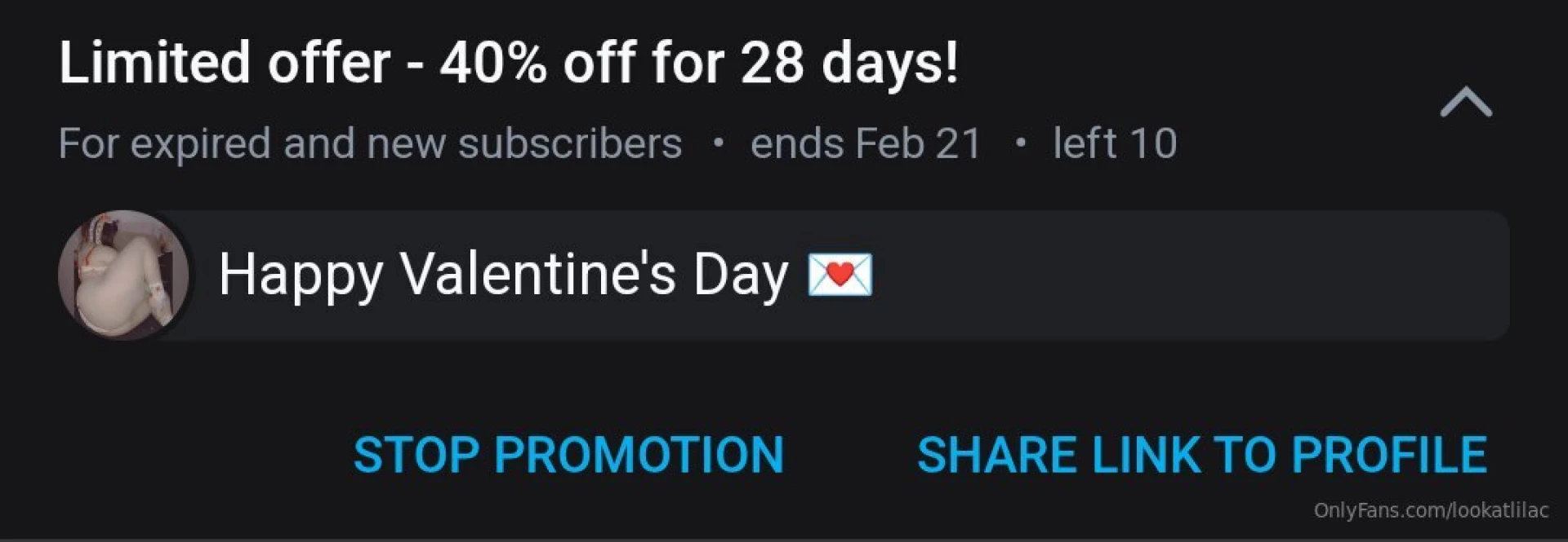 My paid onlyfans is now 40 off for valentine s day be sure to grab it 