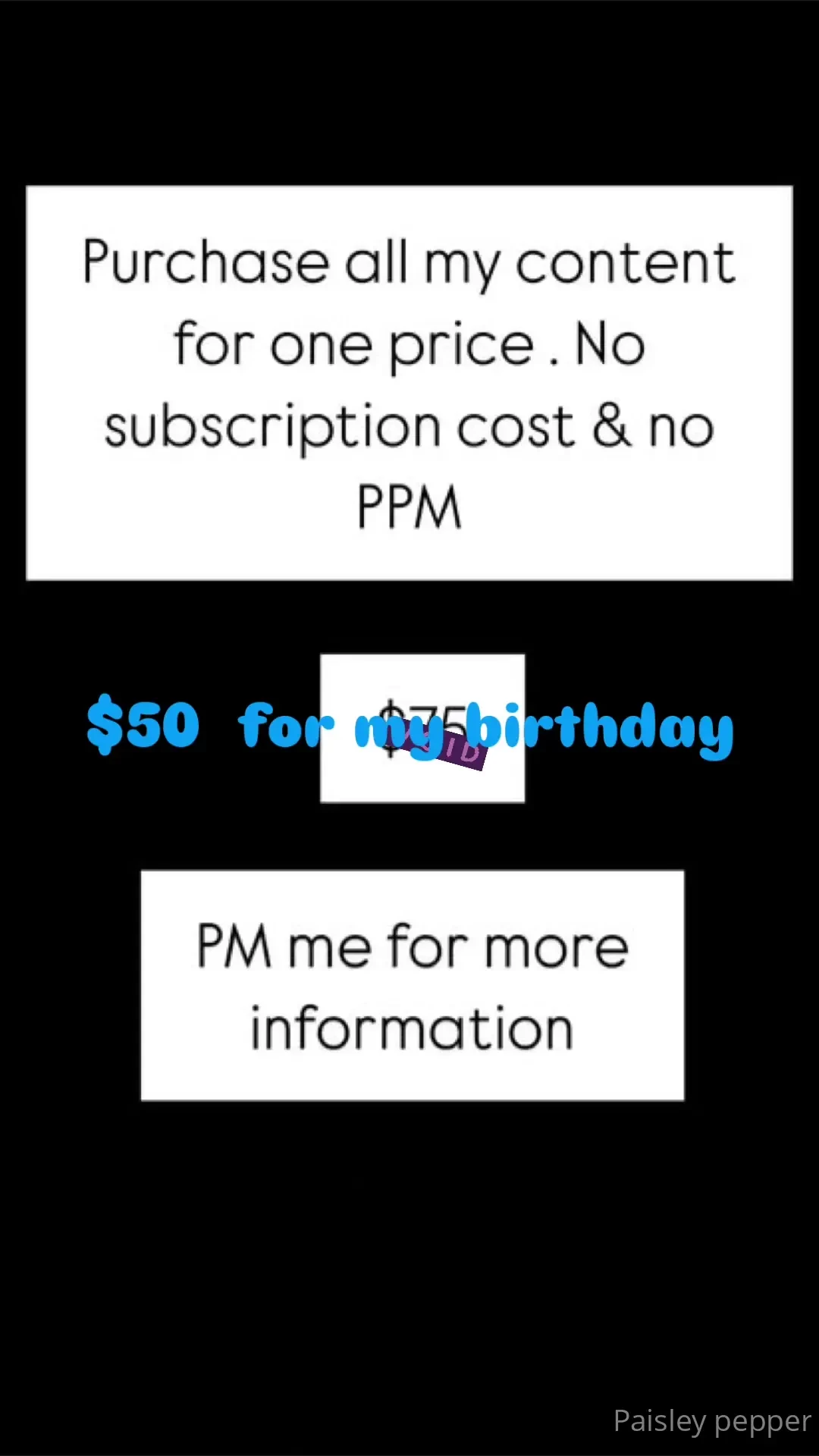 For my birthday month 50 