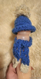 I make custom crochet dick hat and scarf anyone wants to have it part 3