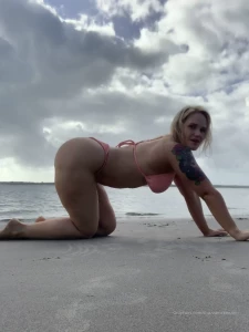 It was cloudy and raining at the beach this day but it was still so