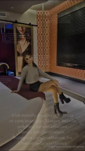 A strip dancer fucked me in a swing club with his big dick in front of