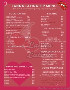 My new 2025 tip menu with promo prices i want to fulfill all your