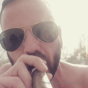 Christmas cigar on the beach remembering gc last year