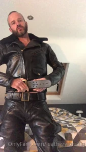 Gearing up in langlitz leathers that require the attention of a