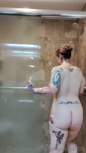 This hotel has a beautiful shower