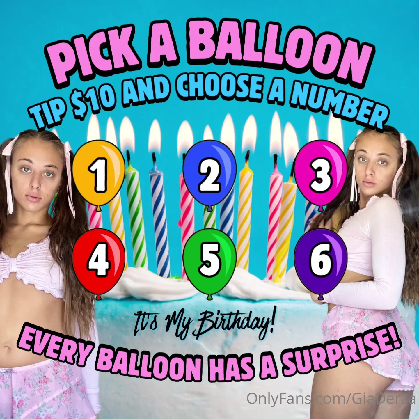 Tip 10 and pick a birthday balloon each balloon has a special birthday 