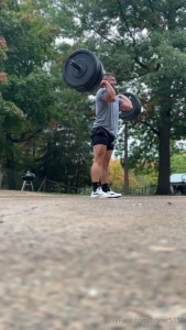Some morning fitness of 5x5 power cleans at 205lb just a lil some some