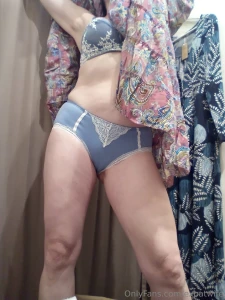 Out of the changing room while shopping for some new summer dresses part 2