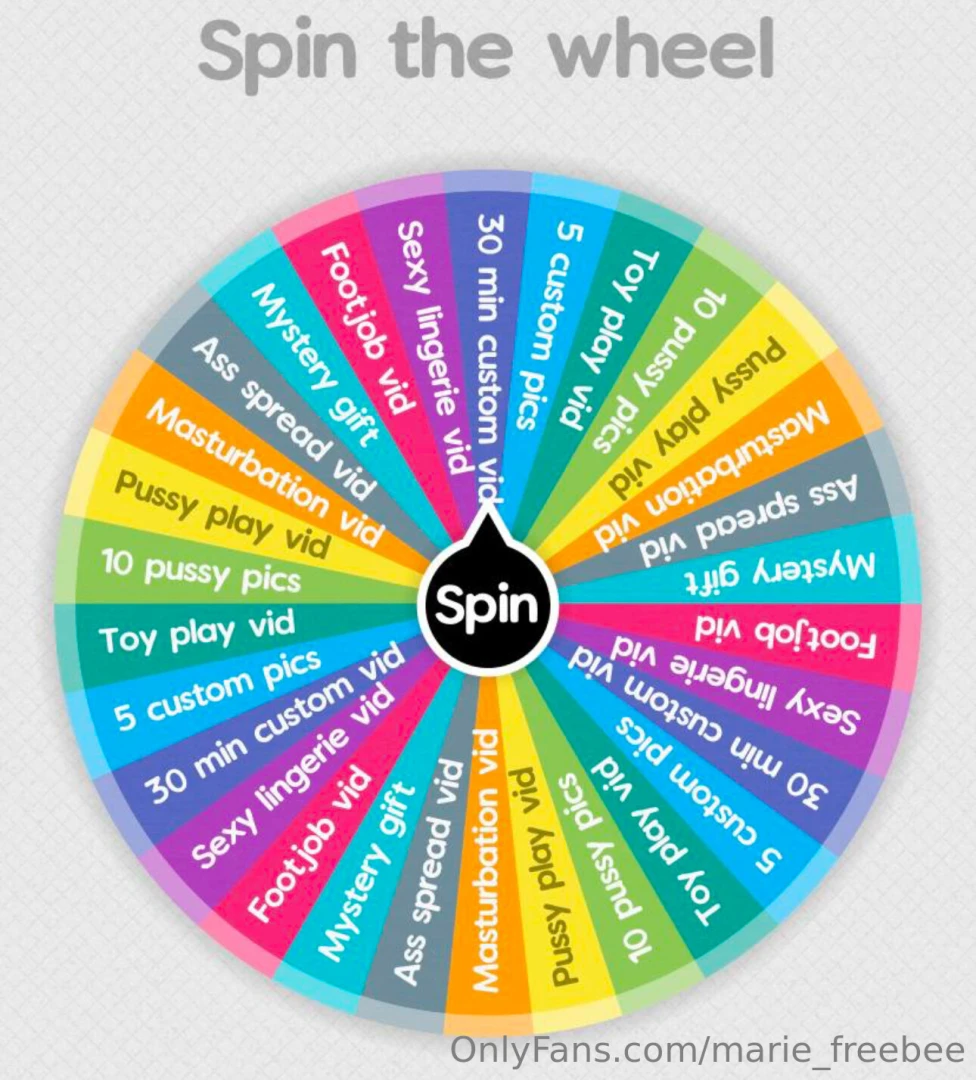 My wheel is always a winner 12 for 1 spin 30 for 3 spins 45 for 5 