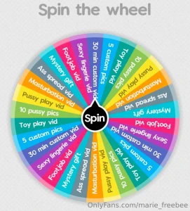 My wheel is always a winner 12 for 1 spin 30 for 3 spins 45 for 5
