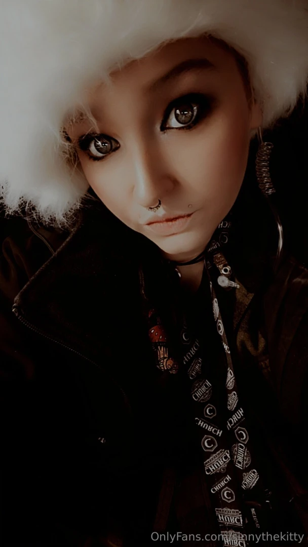 Stay warm out there this little kitten is working but dressed up for 