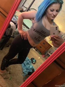 I miss my blue hair but its like purplish now amp ill show off later