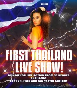 First thailand live show this weekend saturday 10 30pm uk time baby
