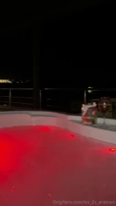 Chilling in the jacuzzi