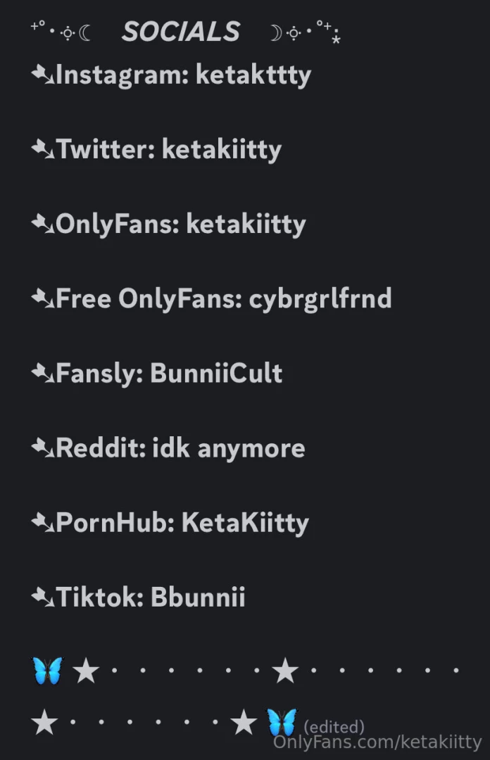 Here s all my updated accounts usernames sorry for changing usernames part 1 