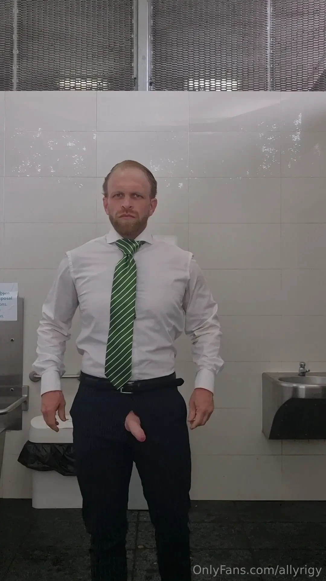 Train station public bathroom wank 
