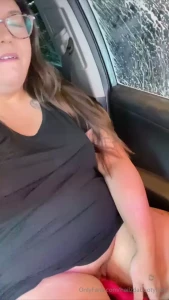 Car wash amp cum watch me make a mess in the car with my favorite toy