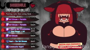 Schedule for this week is out fyp schedule streams lewdtuber mamablu