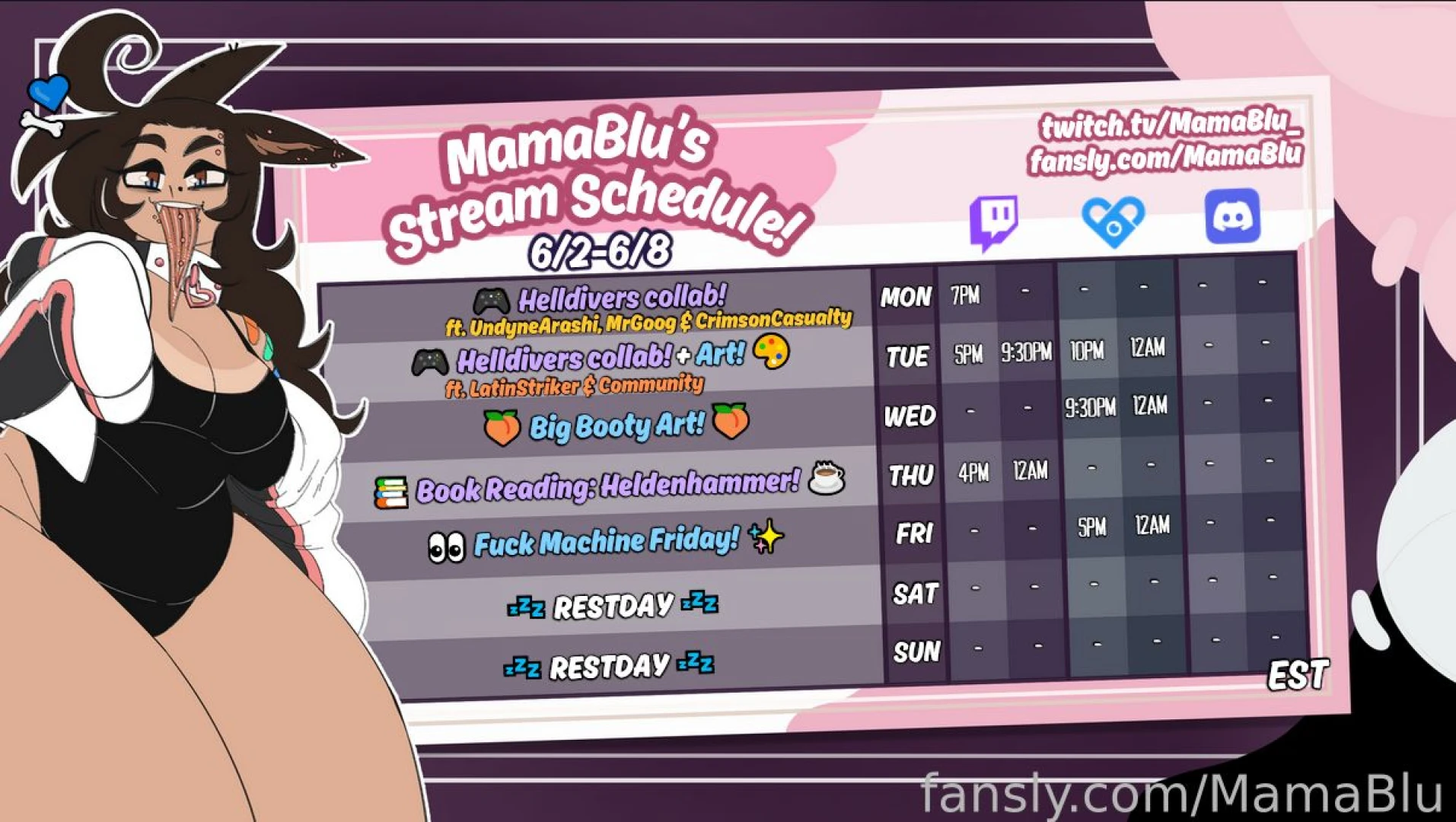 We re back babies gonna be doing some twitch and fansly streams this 