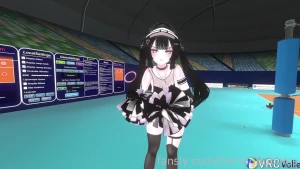 Hey there come see this cute cheerleader tease and show off her sultry