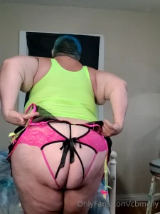 Slow stripping in my neon outfit multiple pics and videos part 5