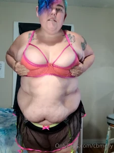 Slow stripping in my neon outfit multiple pics and videos part 2