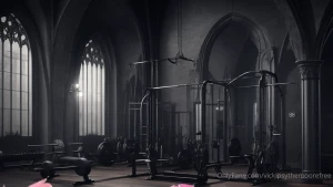 Feeding for asmr vampire goth workout barbie upper body metal music