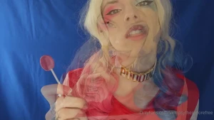 New asmr vampire harley quinn lollipop licking donated