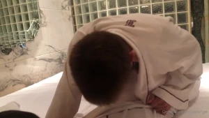 Private sex with a cute bangs caught in the sauna sex