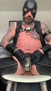 Leather chains and steel
