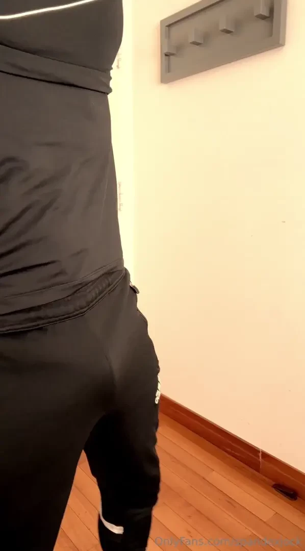 These adidas trackies with lycra underneath is such a turn on watch me 