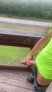 Stop to have a smoke jerk a bit and wave to the passing cars