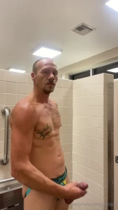 Rest area bathroom fun i shot high up that wall