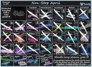 The final week for non-stop april line up femalegayman marniivr