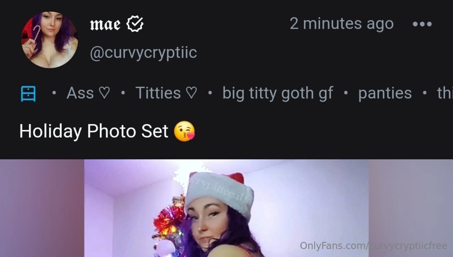 Posted my holiday photo set today over on curvycryptiic subs are also 