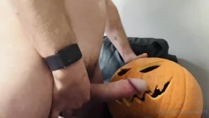 I say the pumpkin gets fucked and face covered in cum