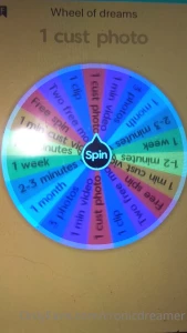One spin 5 two spins 8 three spins 13 take your chance and see if you