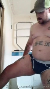 After a heavy lifting session just about to get showered but was so